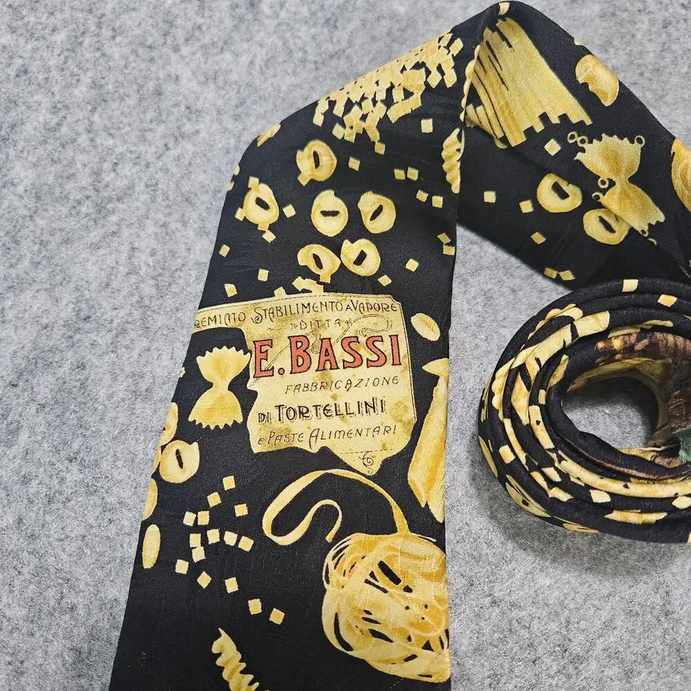 Vintage Museum Artifacts 100% Silk Tie – The Pasta Baker Italy 1885 –  4